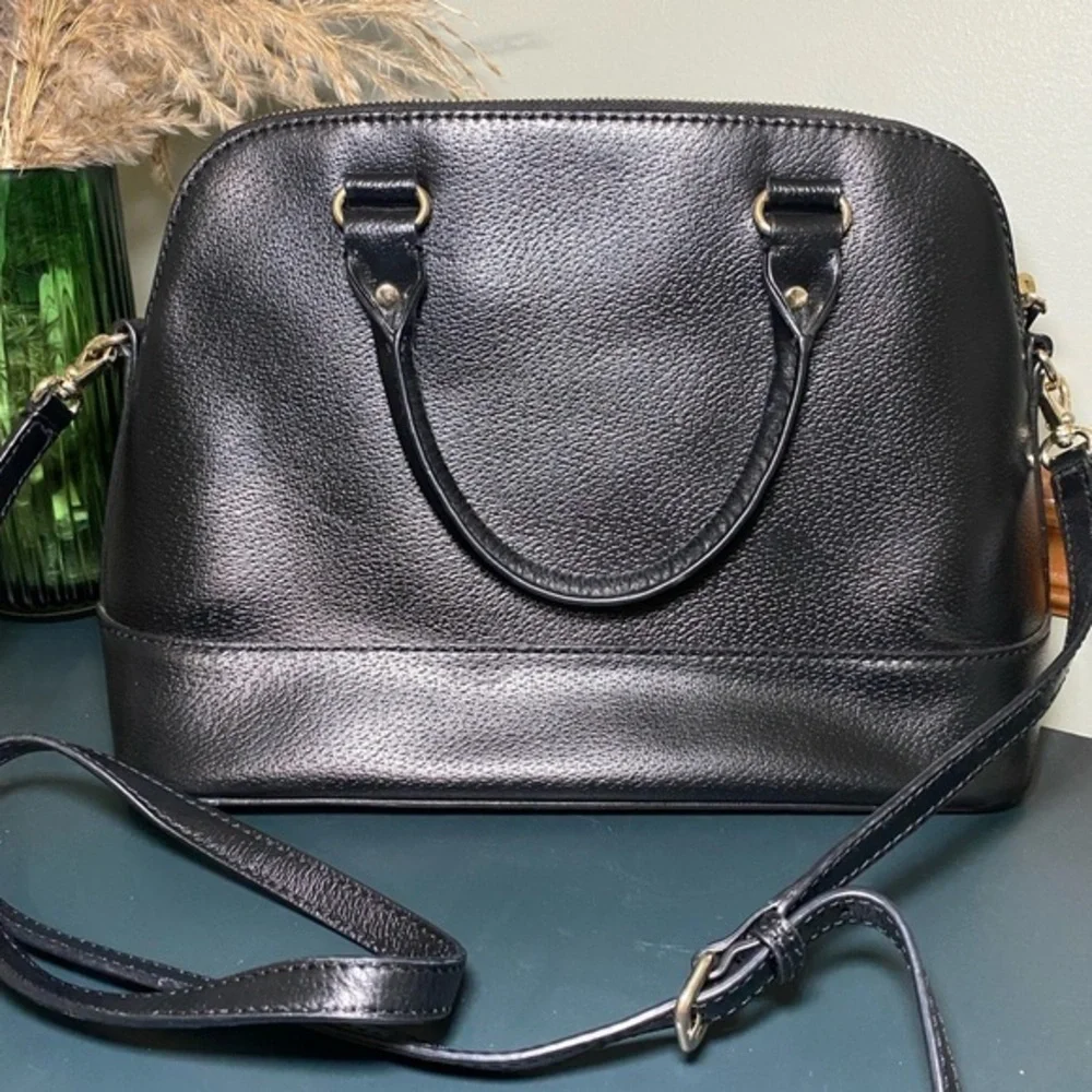 Kate Spade‎ Wellesley Rachelle Black Leather Satchel Handbag Crossbody
